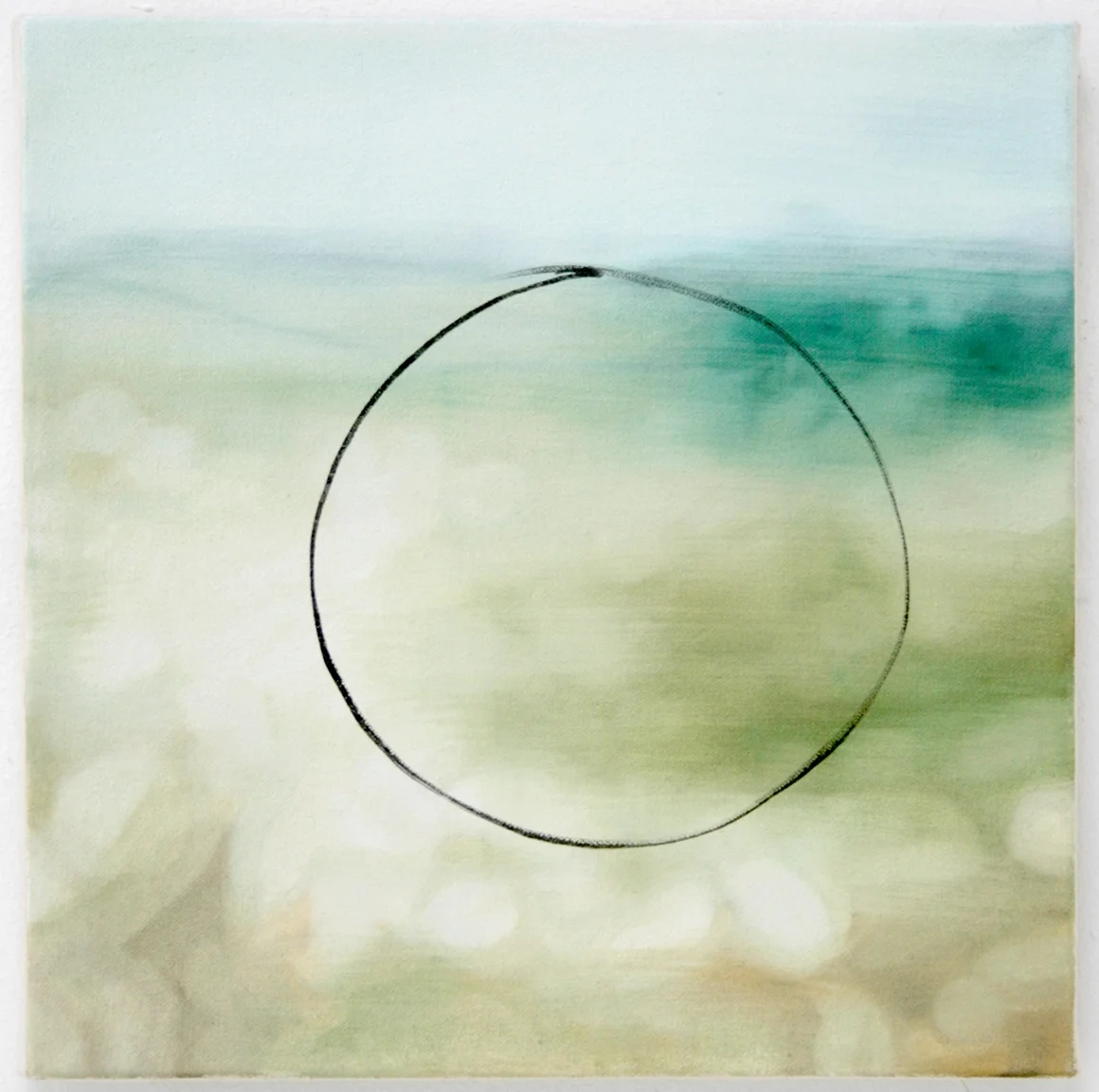 Loop II oil on canvas 12" x 12" ( Ostlund, Lori. The Bigness of the World . University of Georgia Press, 2010. )