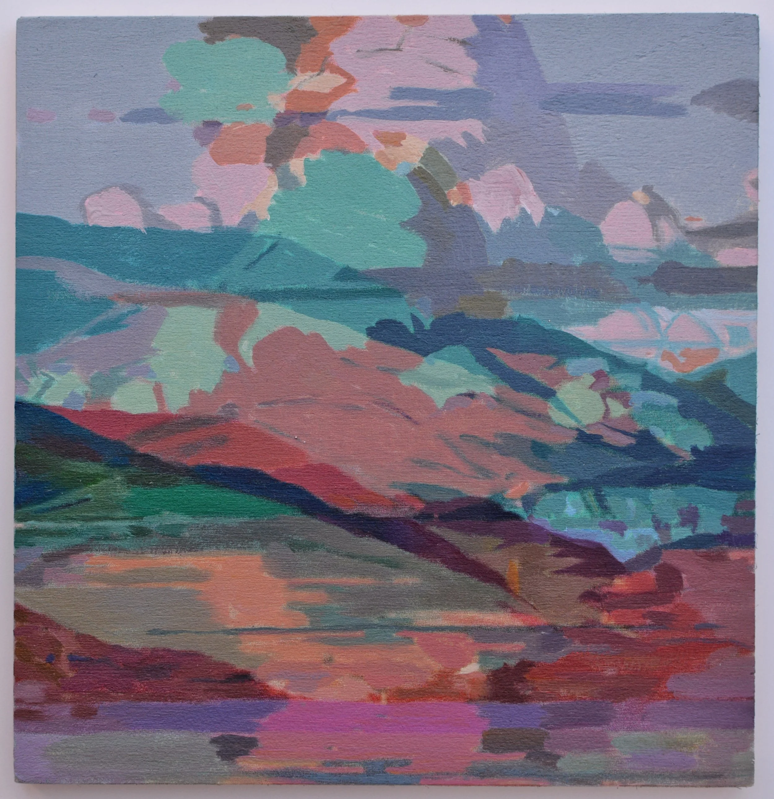 Cloud Sketch, oil on wood, 15x15cm, 2018
