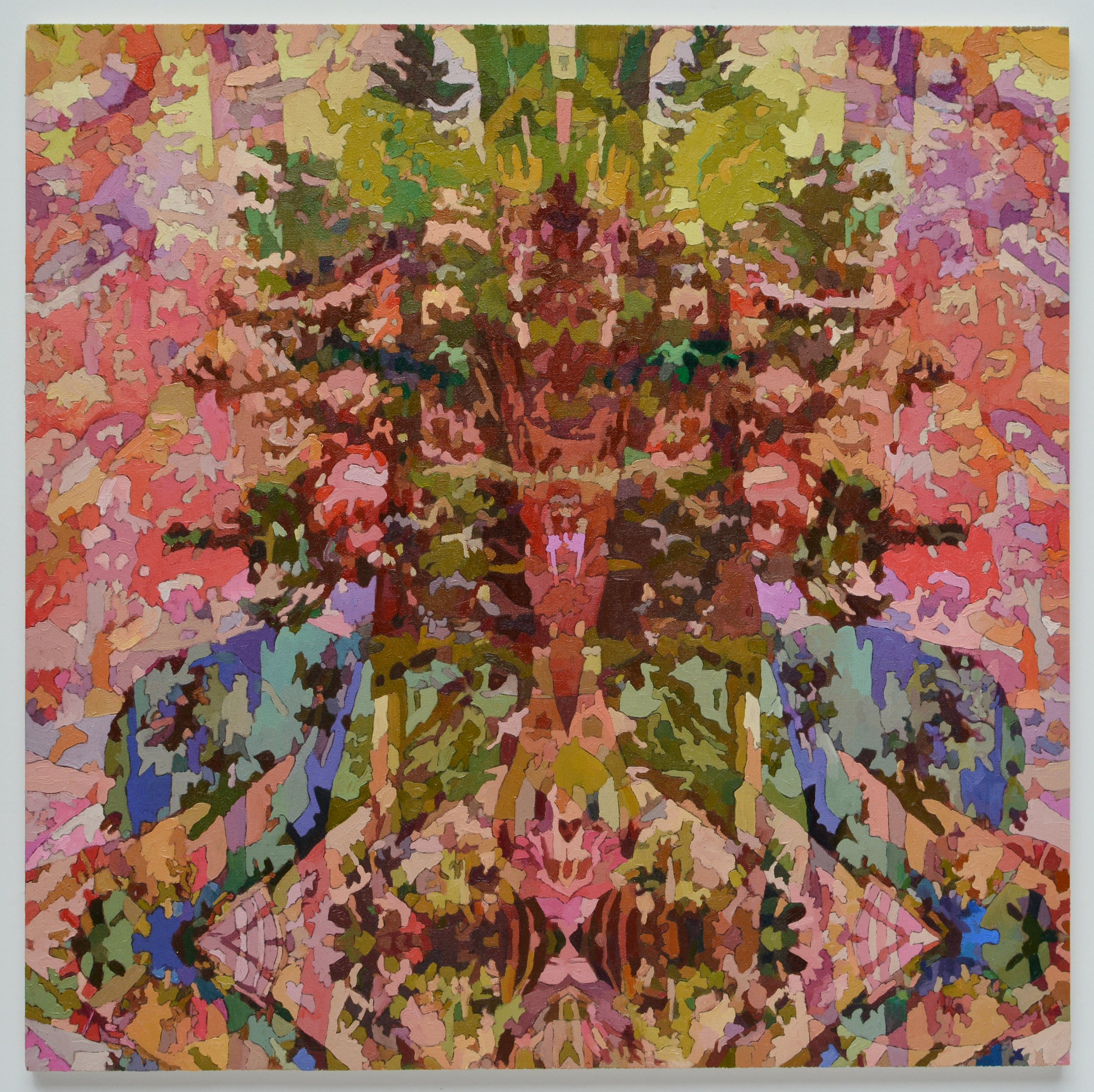 Forest Pool (Reflection), oil on wood, 30x30cm, 2018