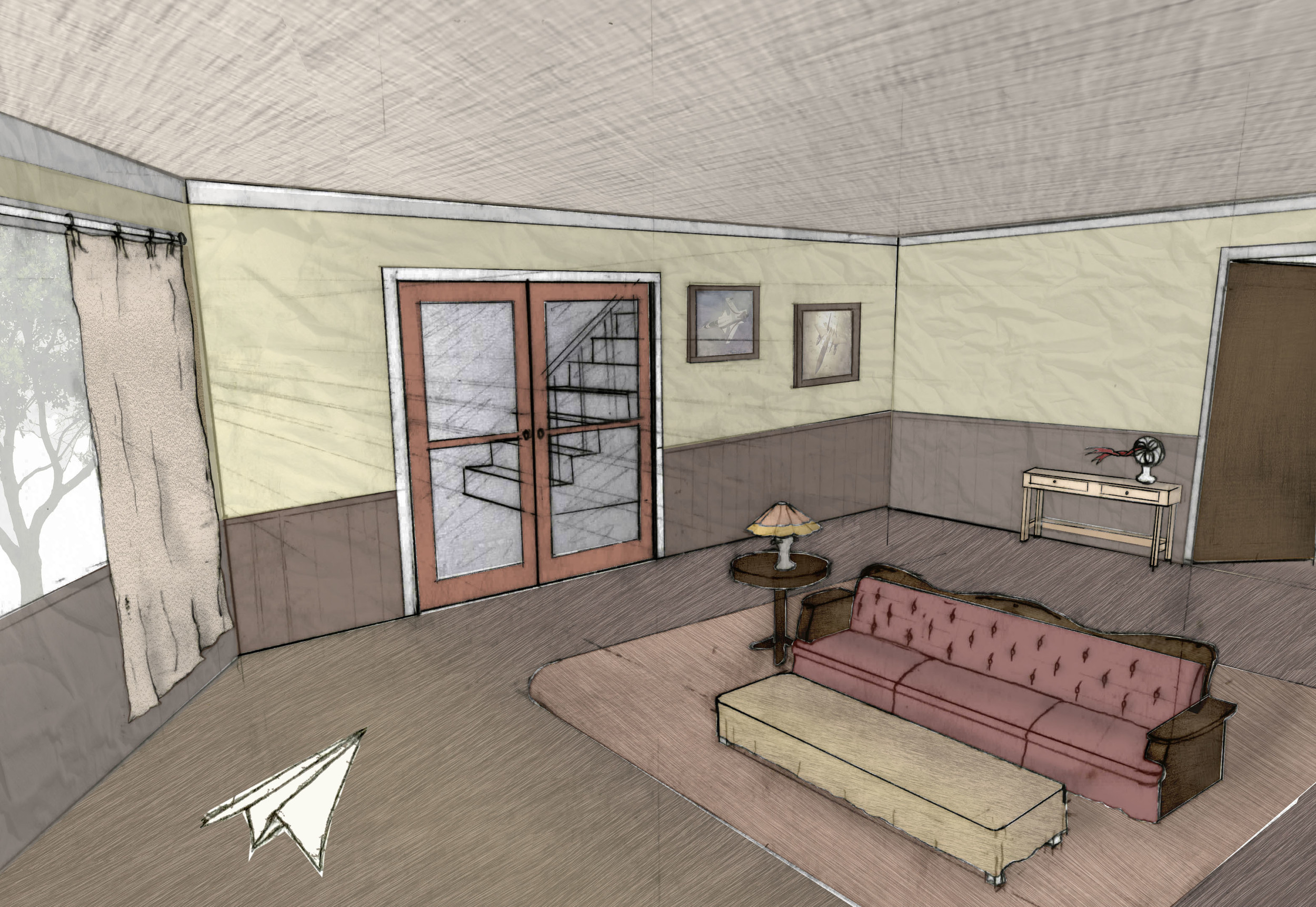 Rough Concept Art of The Living Room