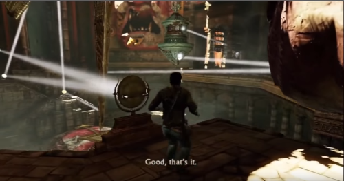(Mirror puzzle room with Nate and Chloe)