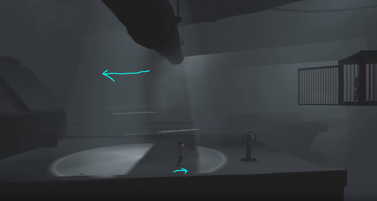 (Utilizing dynamic shadows to cross to safety)