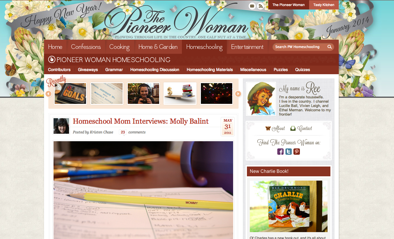 The Pioneer Woman: Homeschool Mom Interviews