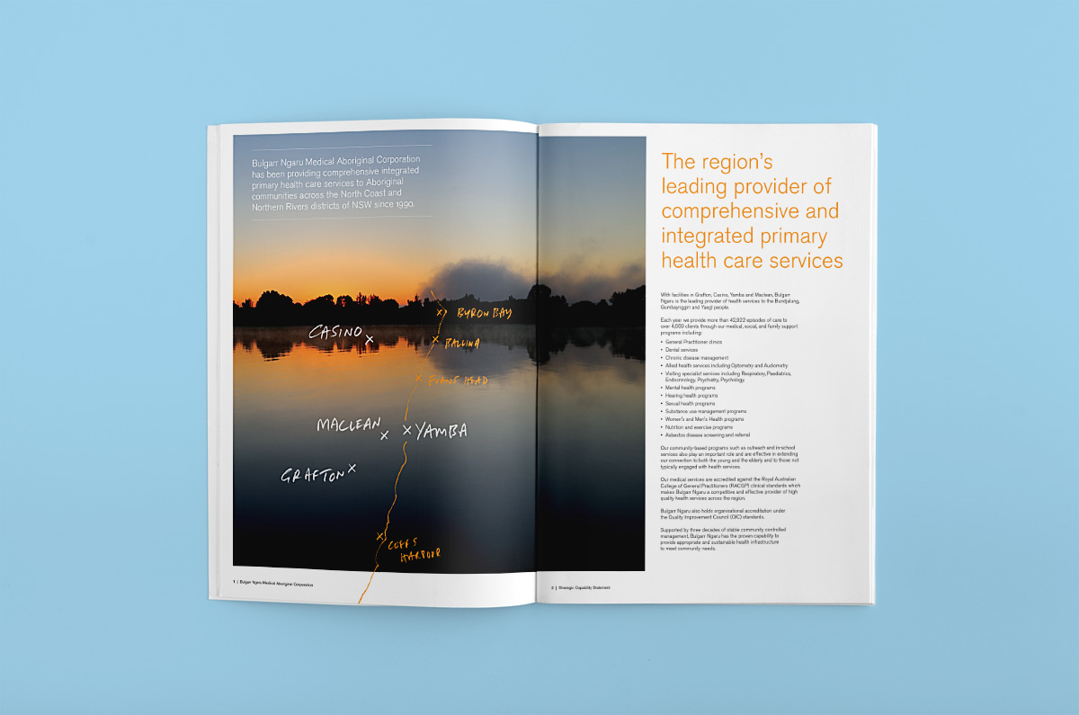 Brochure spread design