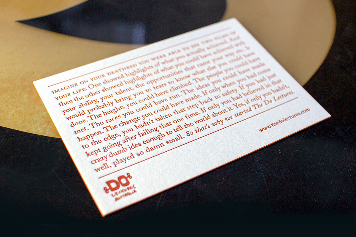Letterpress postcard