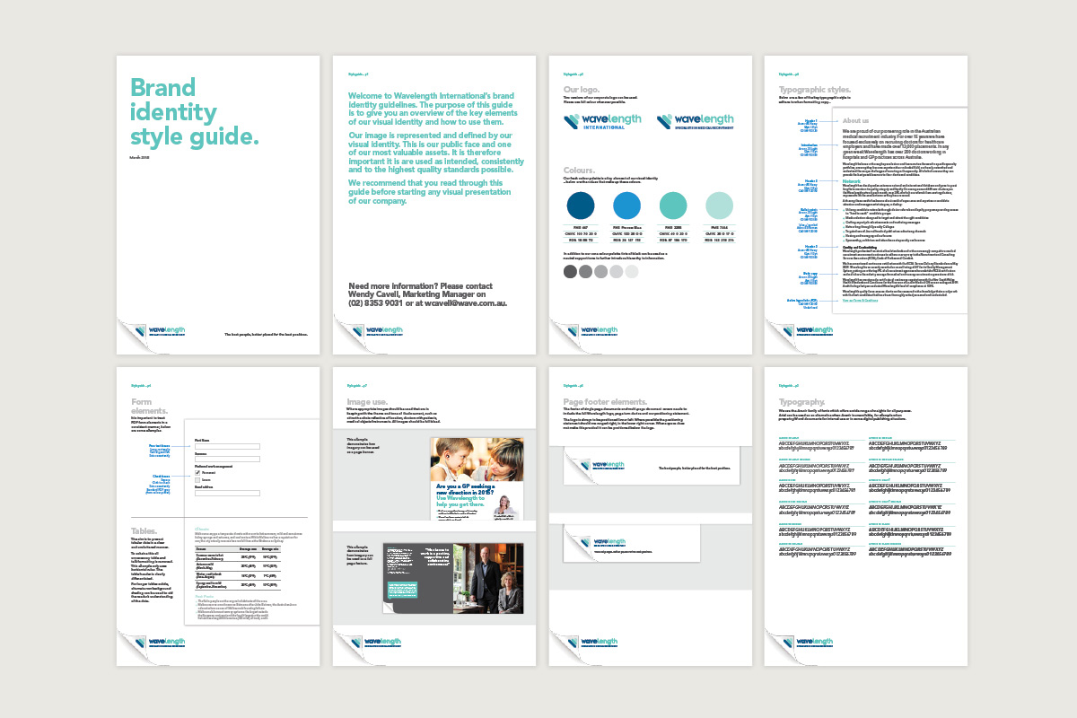 Brand Guidelines. I work with Wavelength to evolve their visual identity in response to changing market and business conditions, audience focus and business need