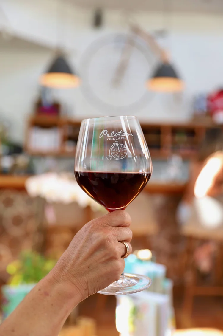 Peloton Cellars Crystal Wine Glass  Peloton Cellars