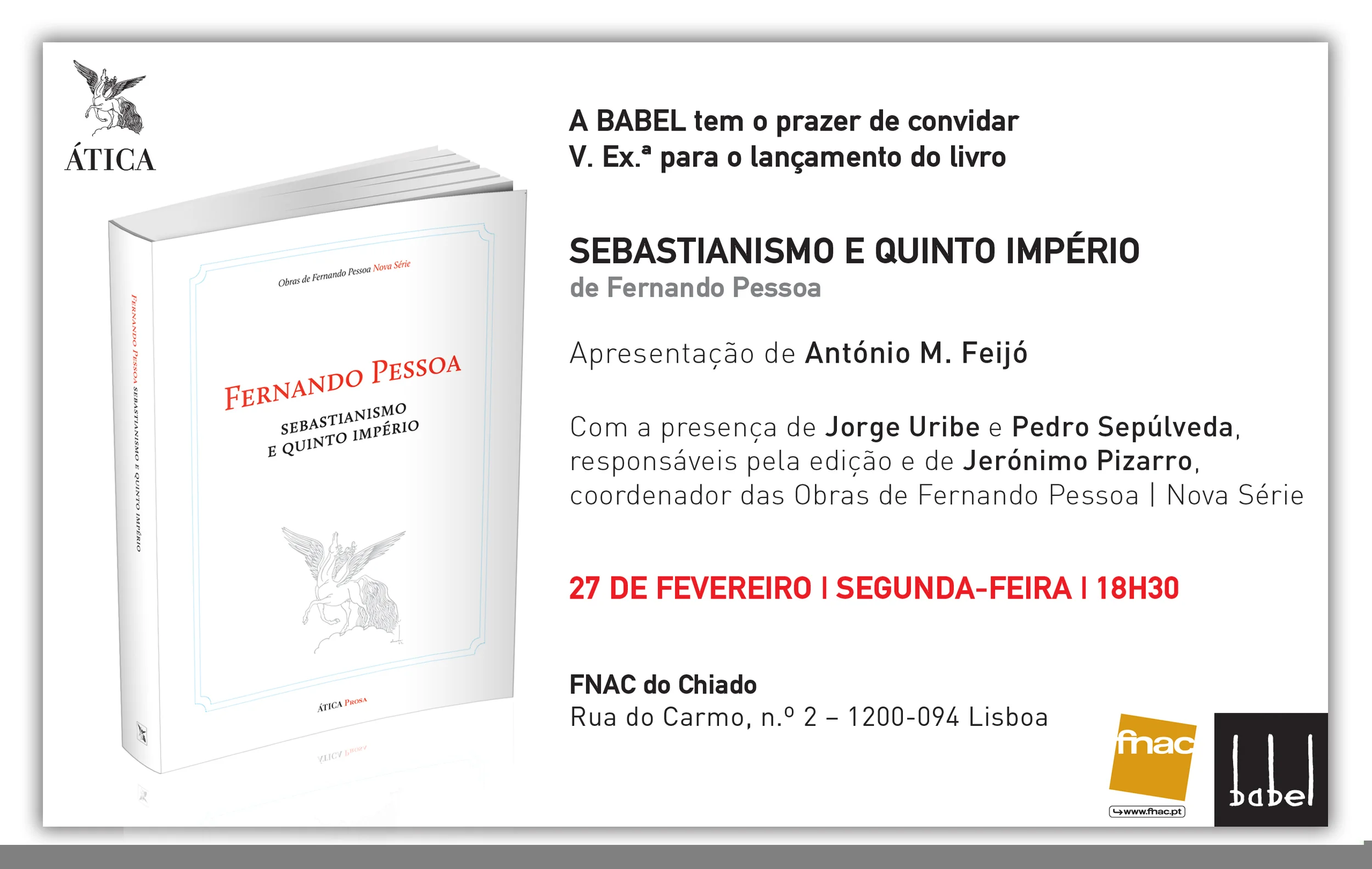 Lançamento de "Sebastianismo e Quinto Império"