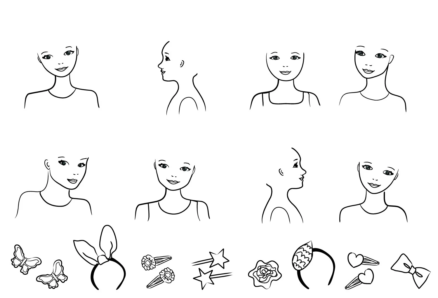 Hairstyles to customise illustration