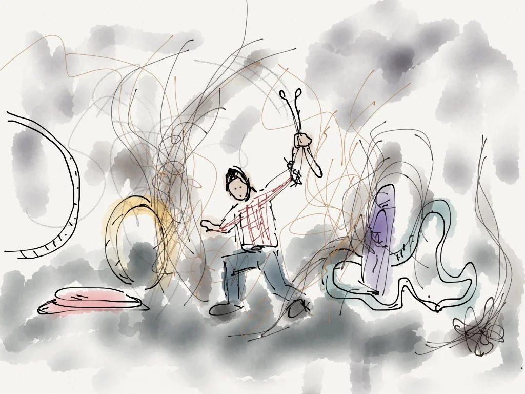 Handbag - original storyboard: "forest of pain"