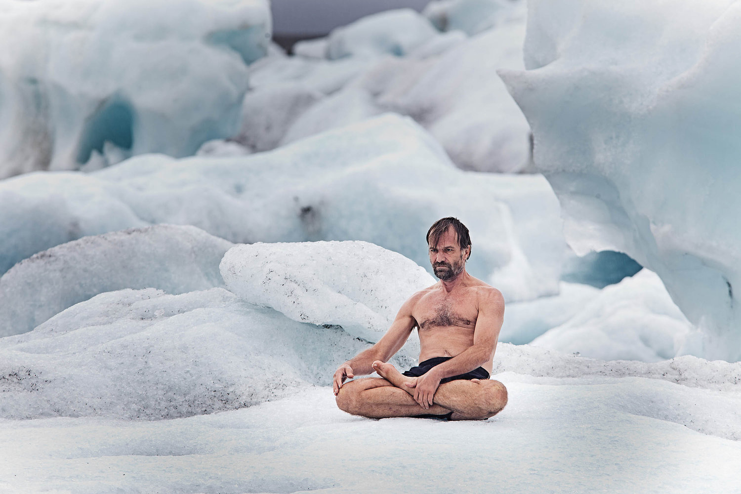 Wim Hof aka The Ice Man. Known to be able to withstand extreme cold by controlling his Autonomic Nervous System through a systematic approach to breathing. 