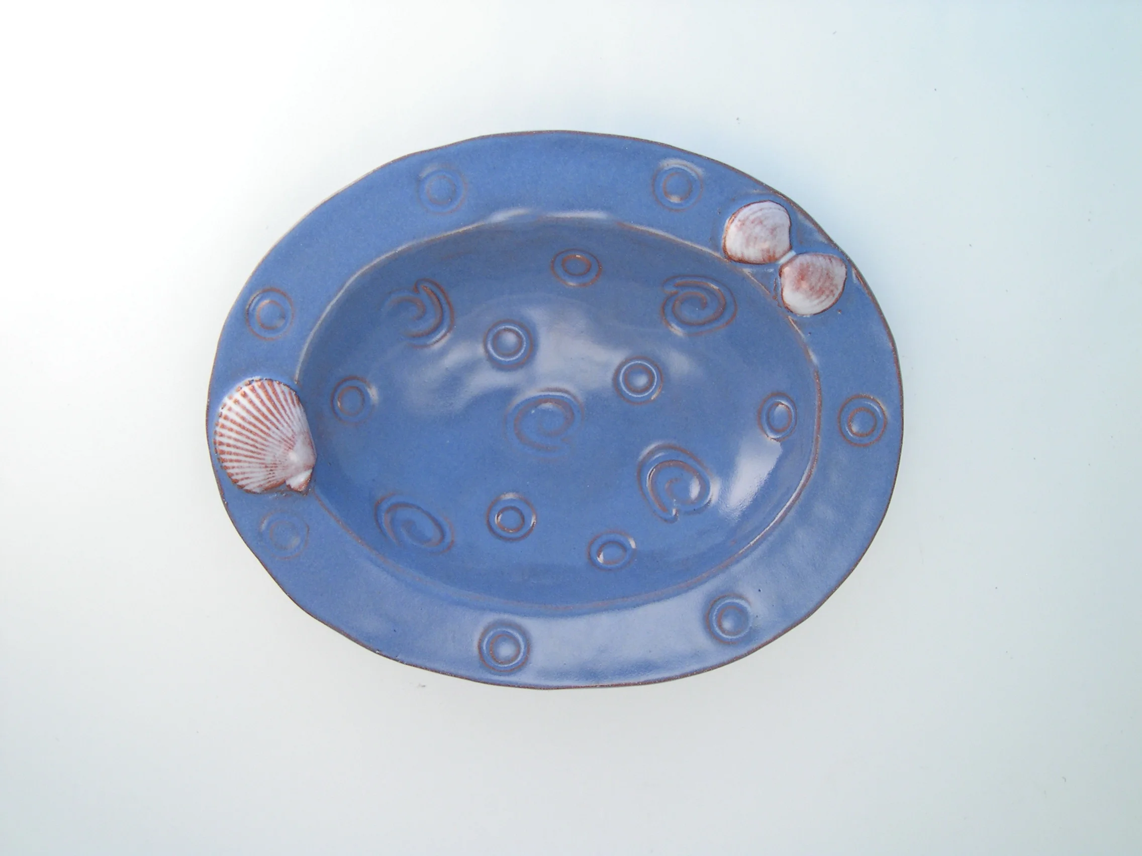 Oval Dish with Shells 7"x5.5"x1.5"  $42.00