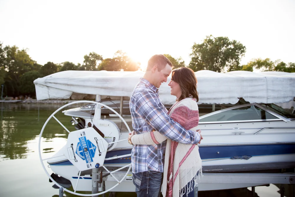Lakefront Engagement Session in Green Lake, WI // Matt + Amy