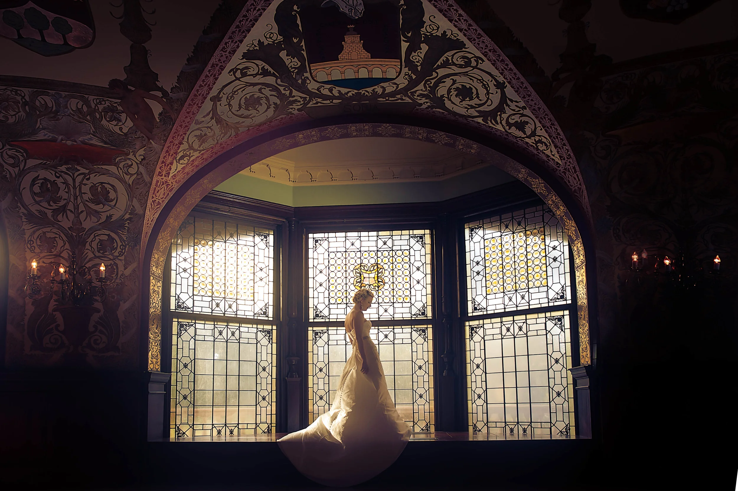 Breathtaking bridal portrait, at Flagler college, in St Augustine, Florida.