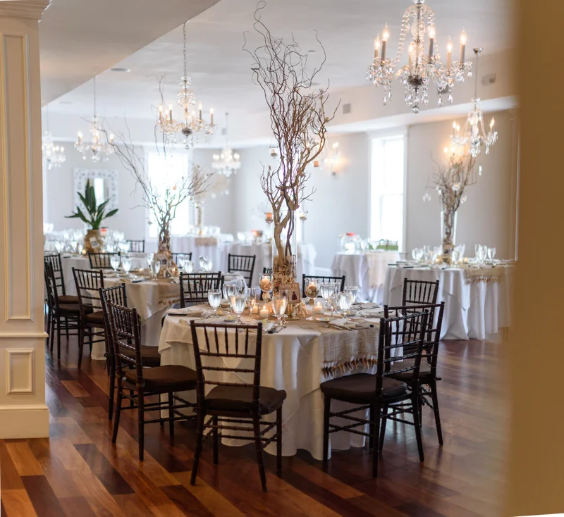 Table settings at the White Room's Villa Blanca