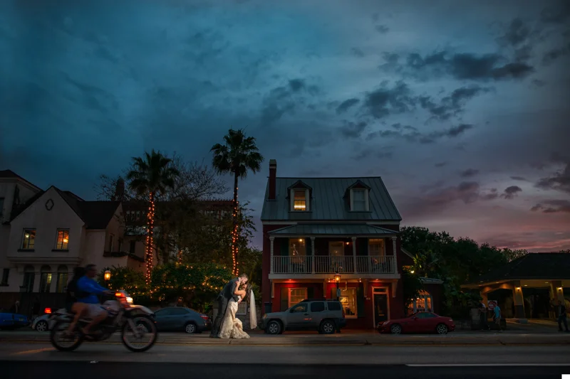 stunning sunset photo just down the street from the White Room in St. Augustine, Florida