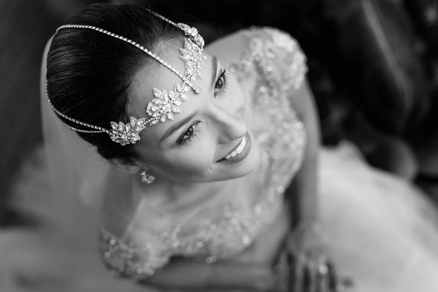 American Indian Fusion Wedding Traditional Bridal Portrait.