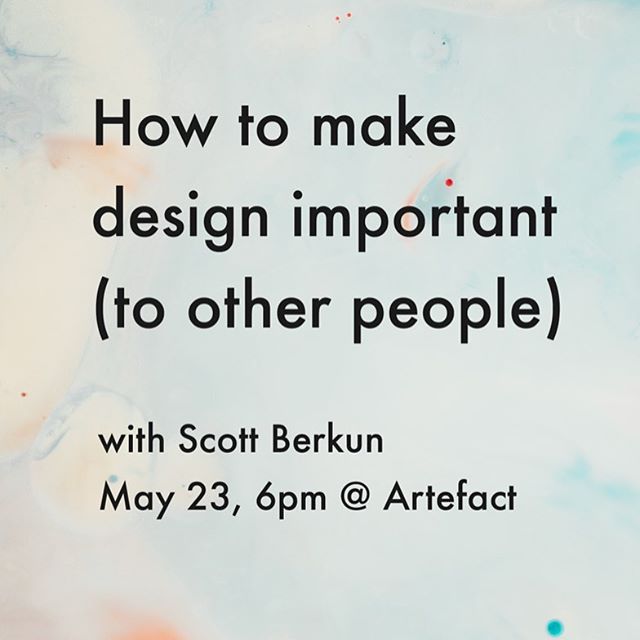Do you ever find yourself explaining what design is and why it matters? Instead of falling to &ldquo;they just don&rsquo;t get it!&rdquo; join us on Thursday @artefactgroup to learn useful tactics in communicating the importance of design. 🎟 in bio.