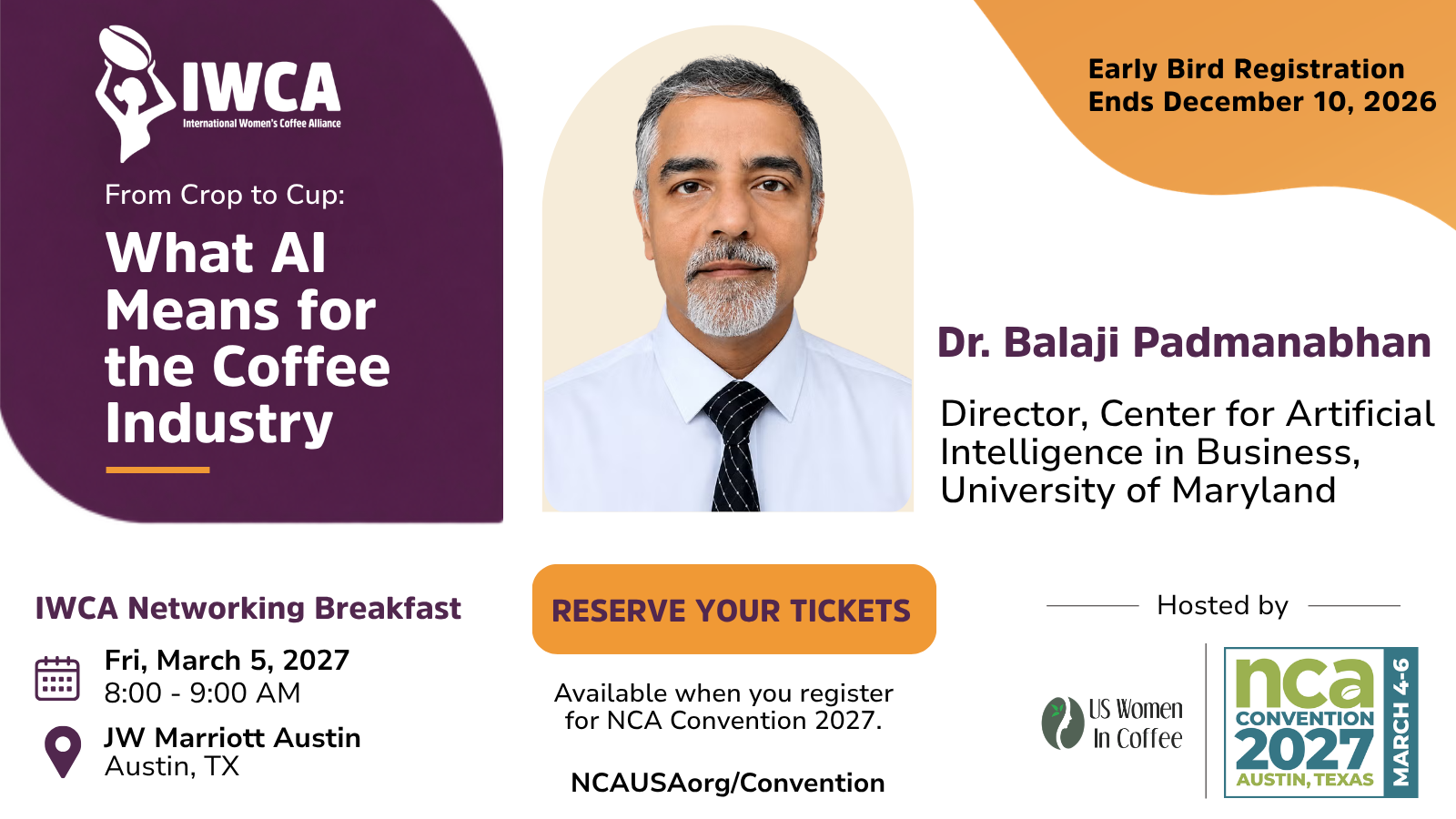 IWCA Networking Breakfast at NCA 2027
