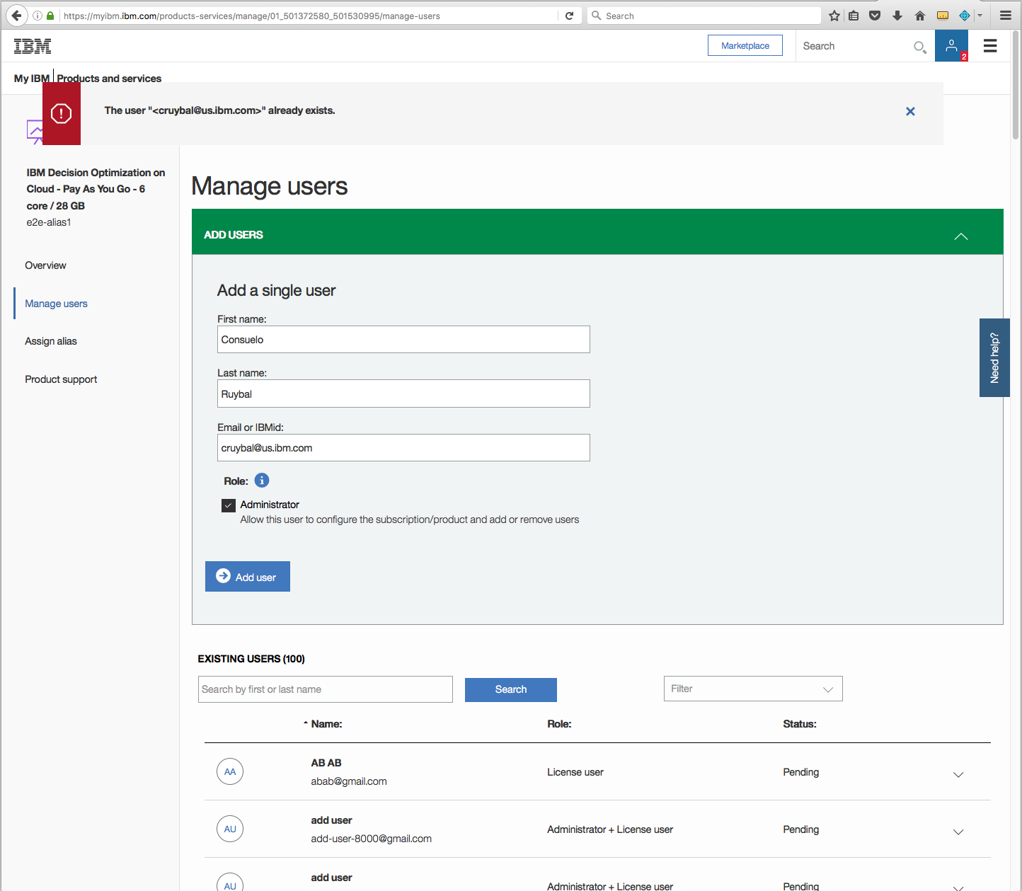 Manage users March 2017