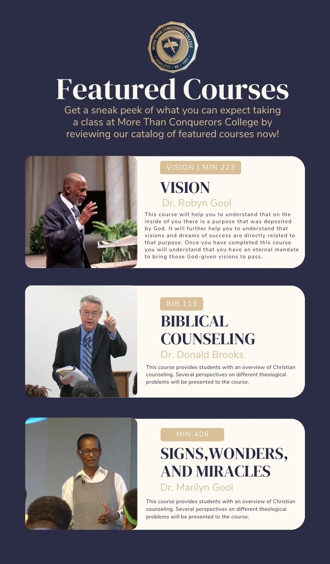 More Than Conquerors College