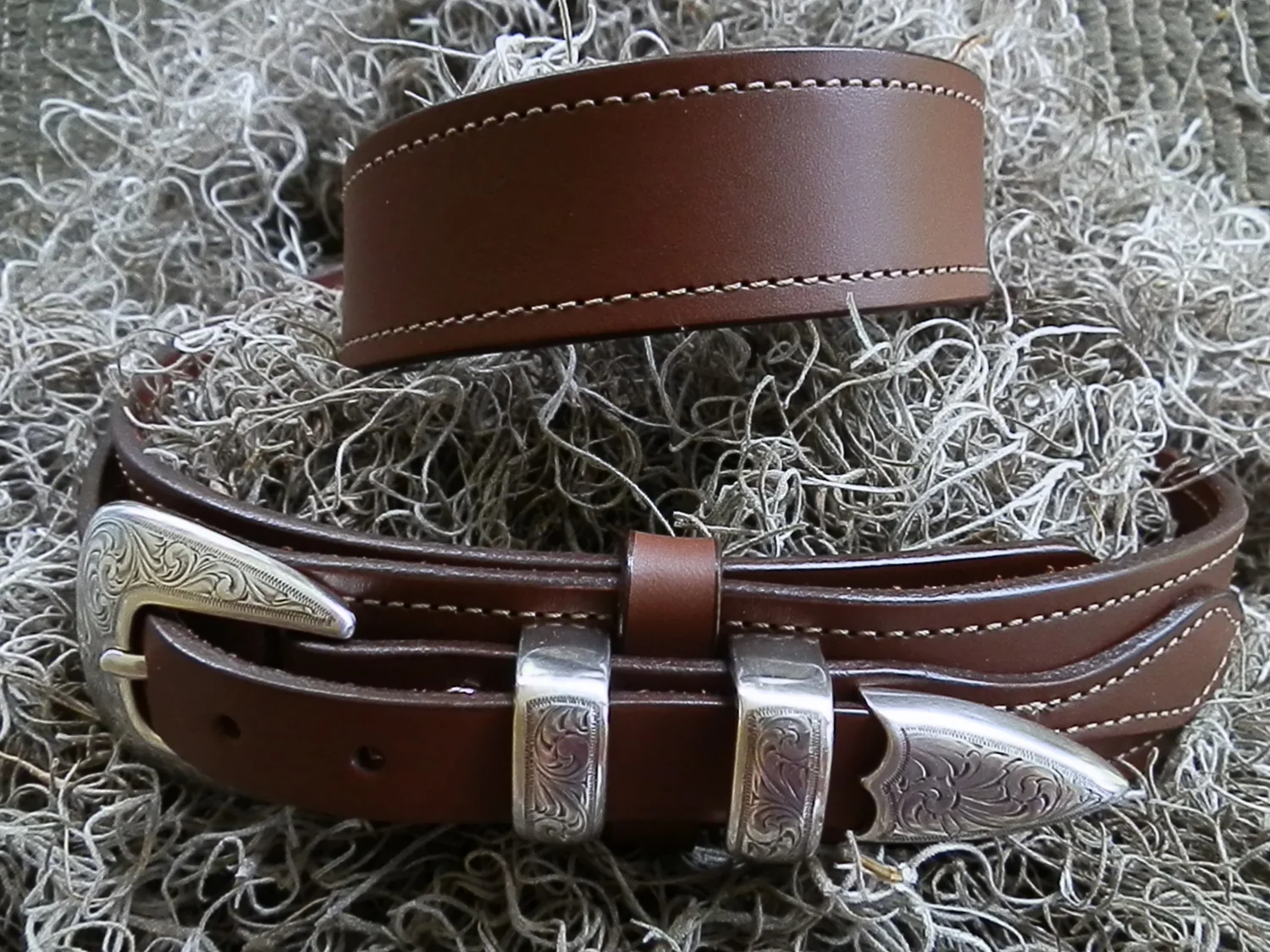 DDD/ 3-D Belt Brown Leather Western Ranger Buckle Set Size 26 - MINT Womens s-5664-oil-tanned-leather-  main image 4