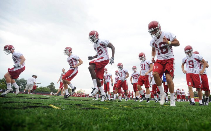 The Hoosiers preparing for the season in a previous edition of fall camp