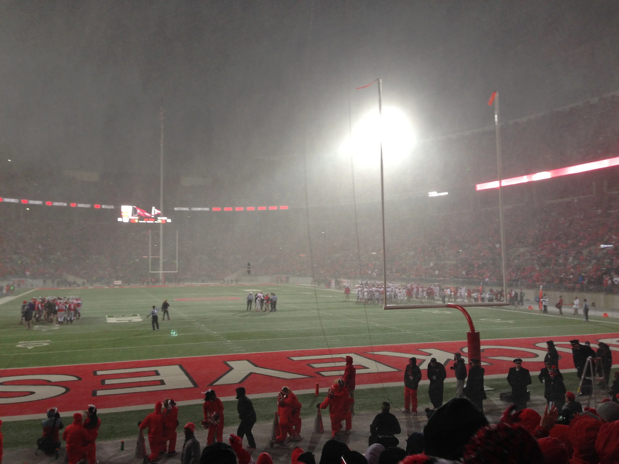 It was a little chilly, but the snow created a great atmosphere