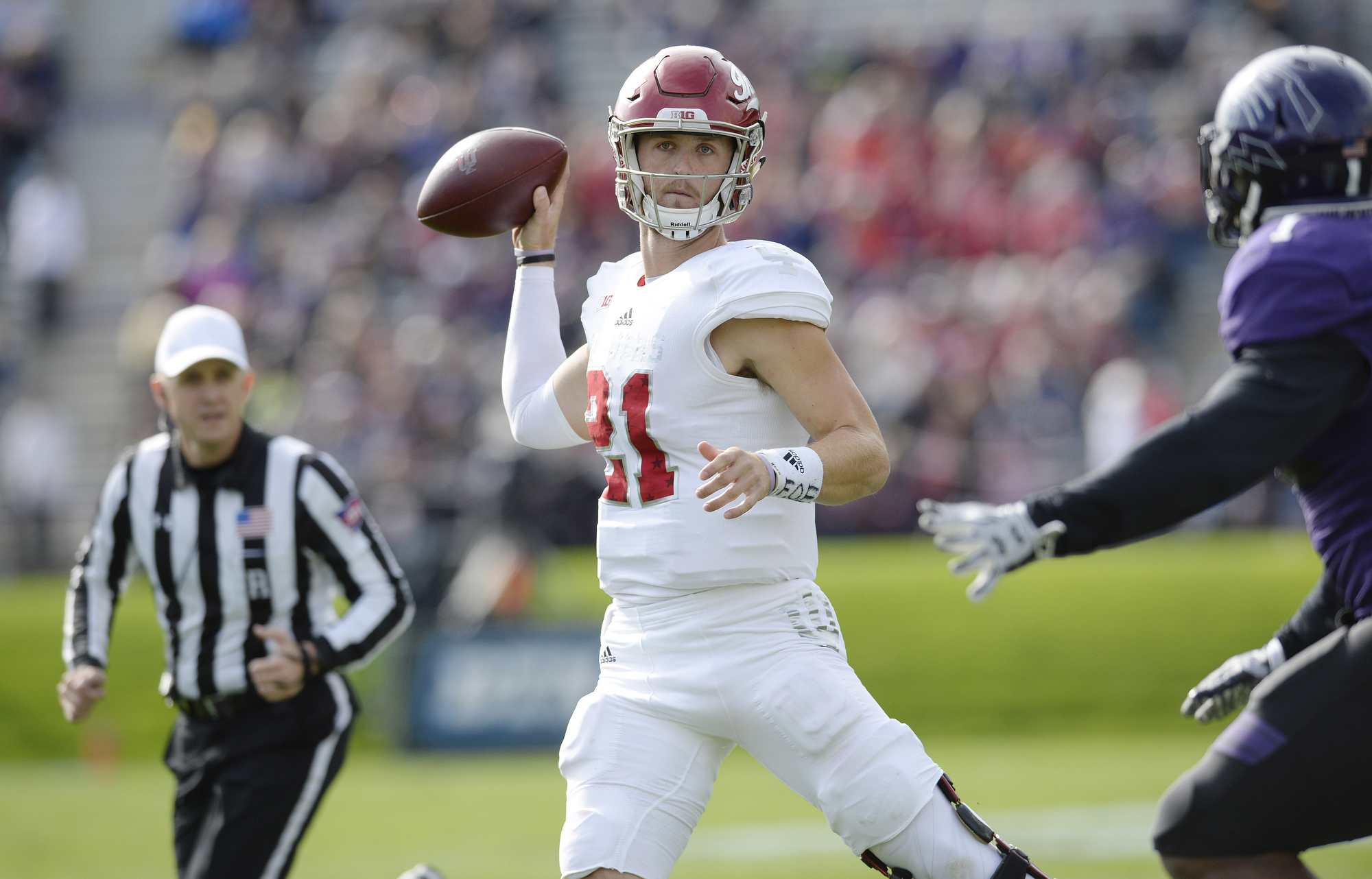 Richard Lagow had a rough outting against Northwestern. Image: Chris Howell Herald-Times