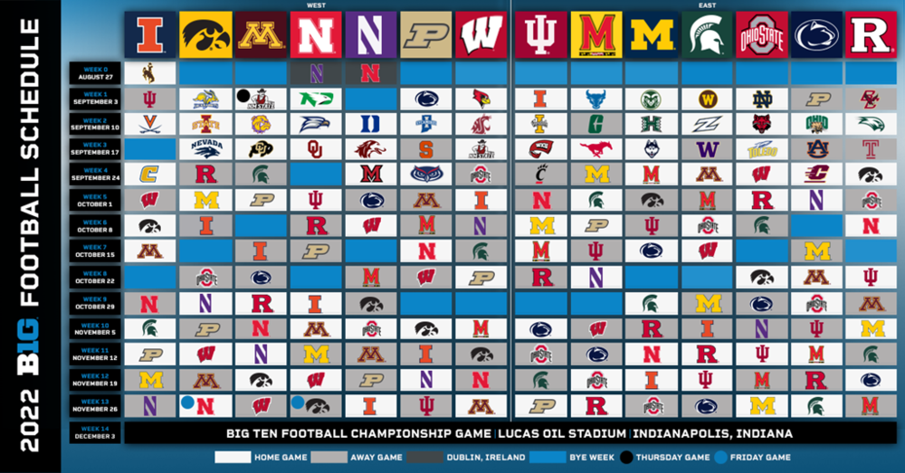 Indiana Football Schedule 2022 Big Ten Announces Changes To The 2022 Iu Football Schedule — Hoosier Huddle