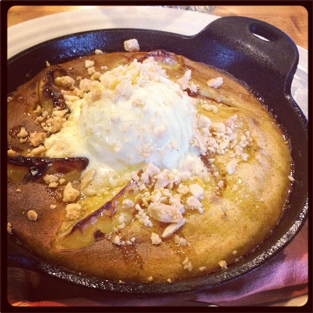 Apple Clafoutis with Blue Cheese Ice Cream, from The Cheese Shop of Des Moines – This is my own entry! ( @paloma_vel )