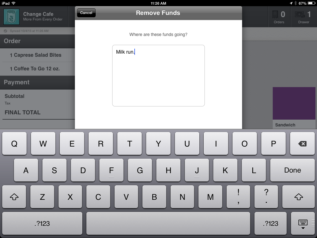 Change iPad point of sale app