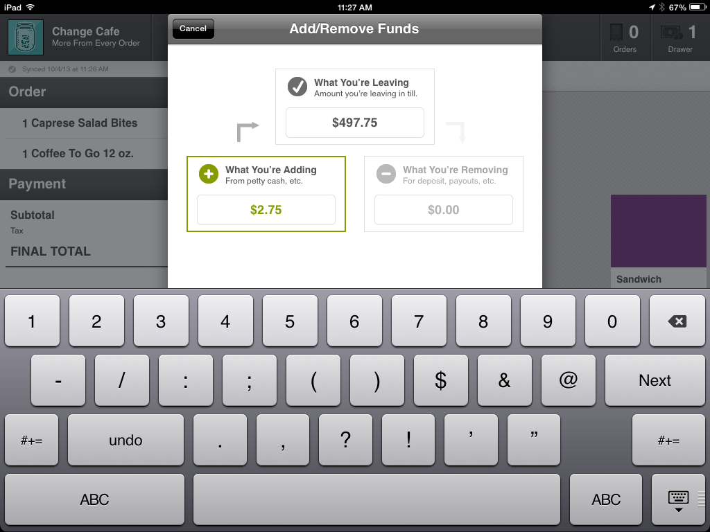 Change iPad register app