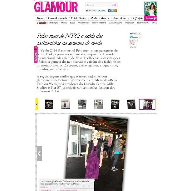 Glamour  Magazine New York Fashion Week street style feature