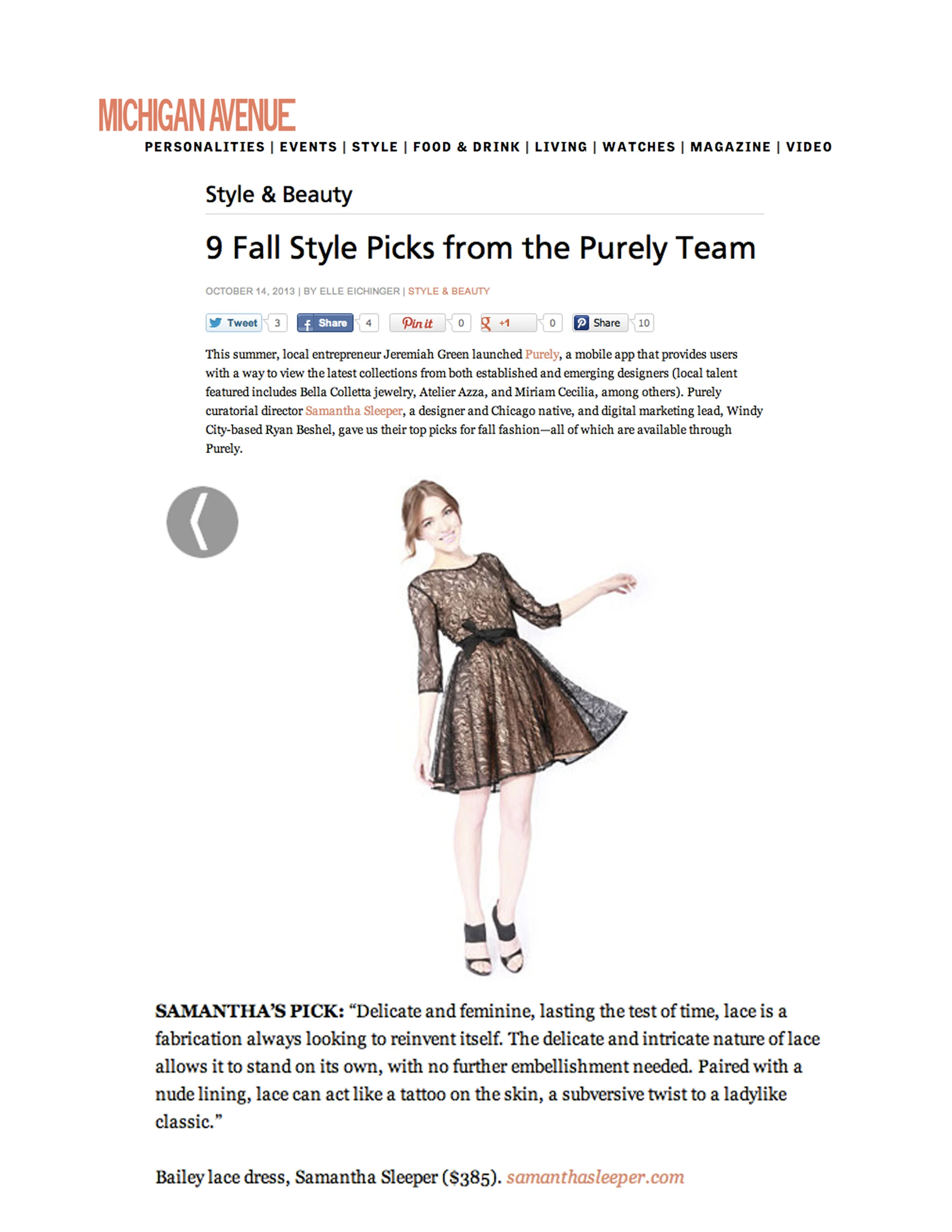 Michigan Avenue Magazine: Fall Fashion Picks