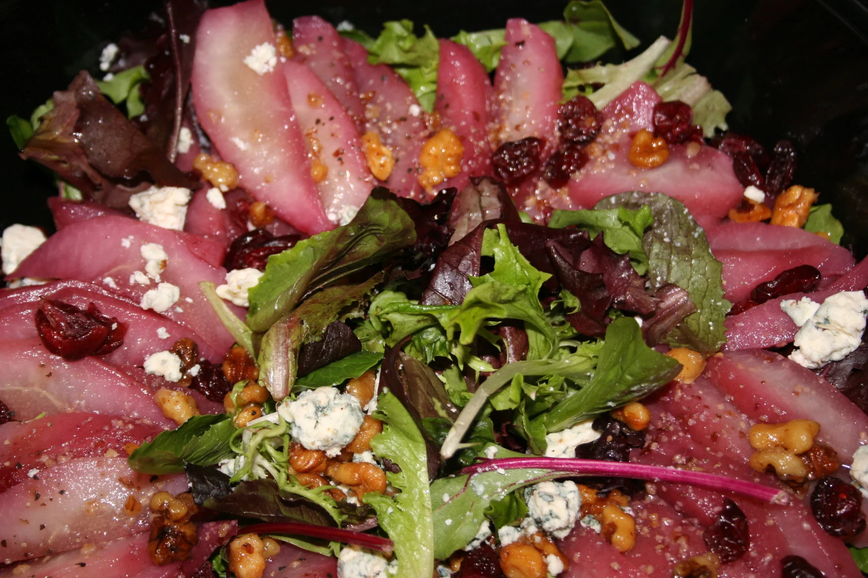 Wine Poached Pear Salad