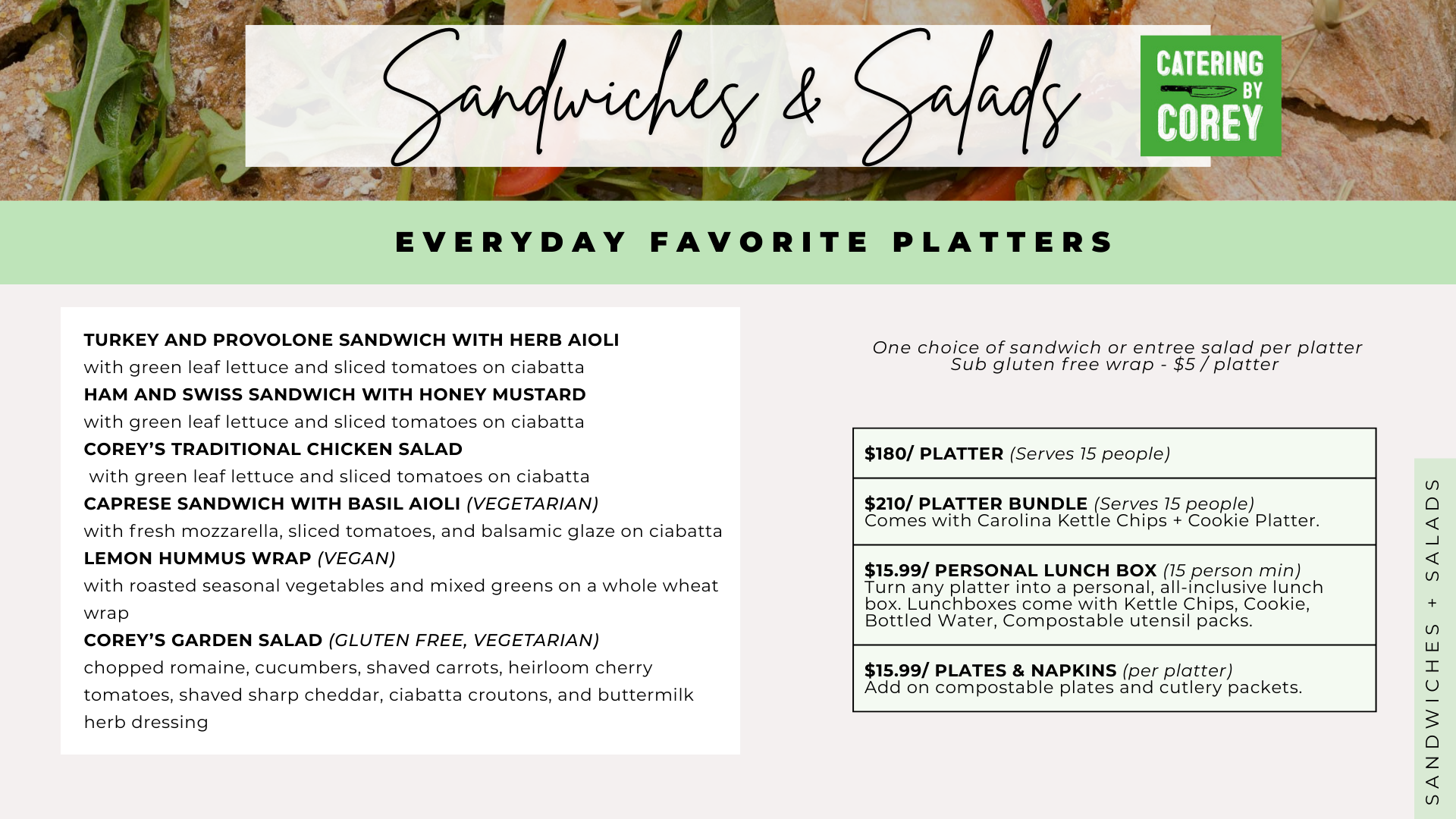 Sandwich Platters Asheville NC