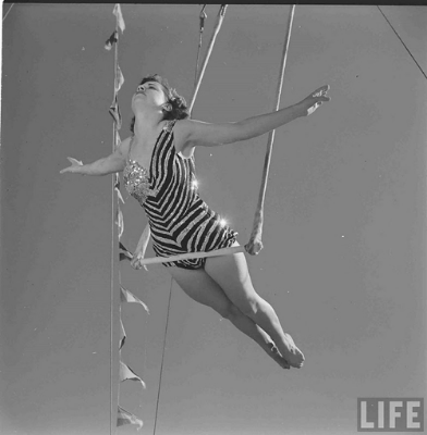 Retro acrobat concept