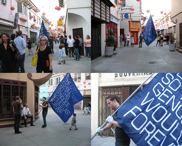 Flying False Color, 2008, Performance with custom flag