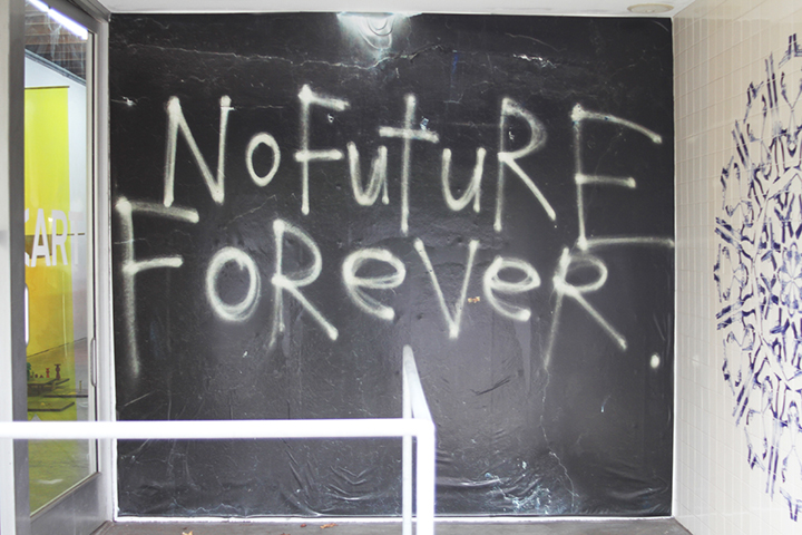 Invert Until Kingdom Comes, 2012, Vinyl with adhesive back, LA><Art Entryway
