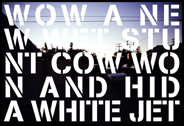 Westbound: North Hollywood Shootout (Philip)/What Do We Want Justice When Do We Want It Now, 2007, Archival ink on mylar, acrylic, lightbox, 34 x 50 6 inches