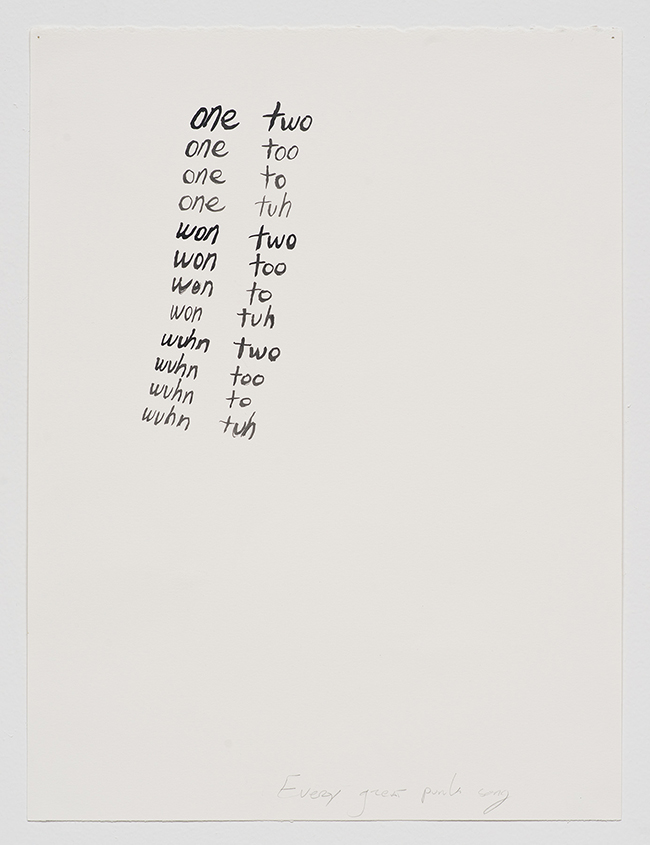 Every Great Punk Song, 2013, Acrylic on paper, 18 x 14 inches