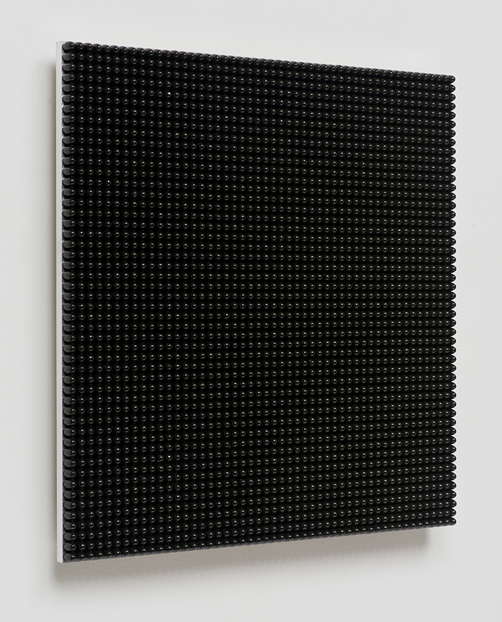 136.36 Seconds, 2014, Hi-Tek Lube coated 115 grain 9mm lead bullets, aluminum, 17 3/4 x 17 3/4 x 7/8 inches