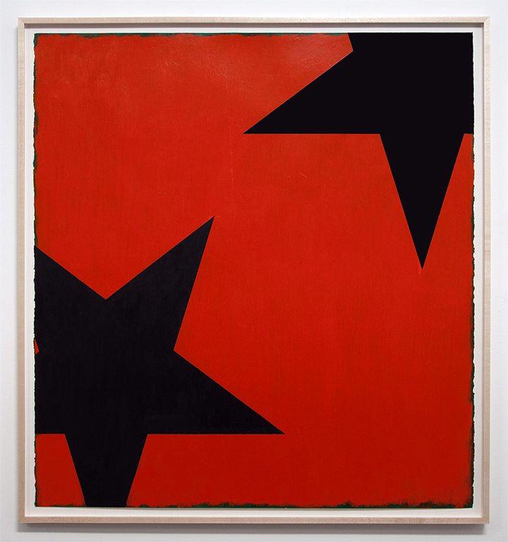 Inverted Falling Stars (For Liat), 2015, Acrylic on paper. 50 x 46 3/4 inches