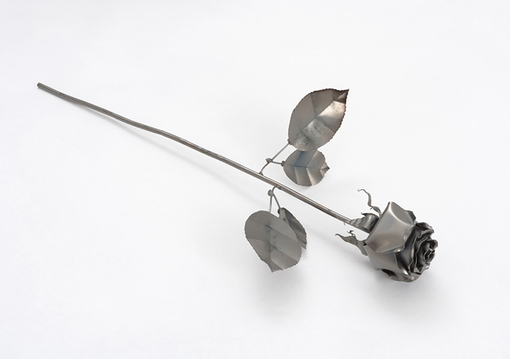 Bravo! Ole! Ashes to Ashes and All That Jazz; or I Sing the Heretic Electric, 2015, Black nickel-plated hand shaped brass, 16 x 8 x 4 inches