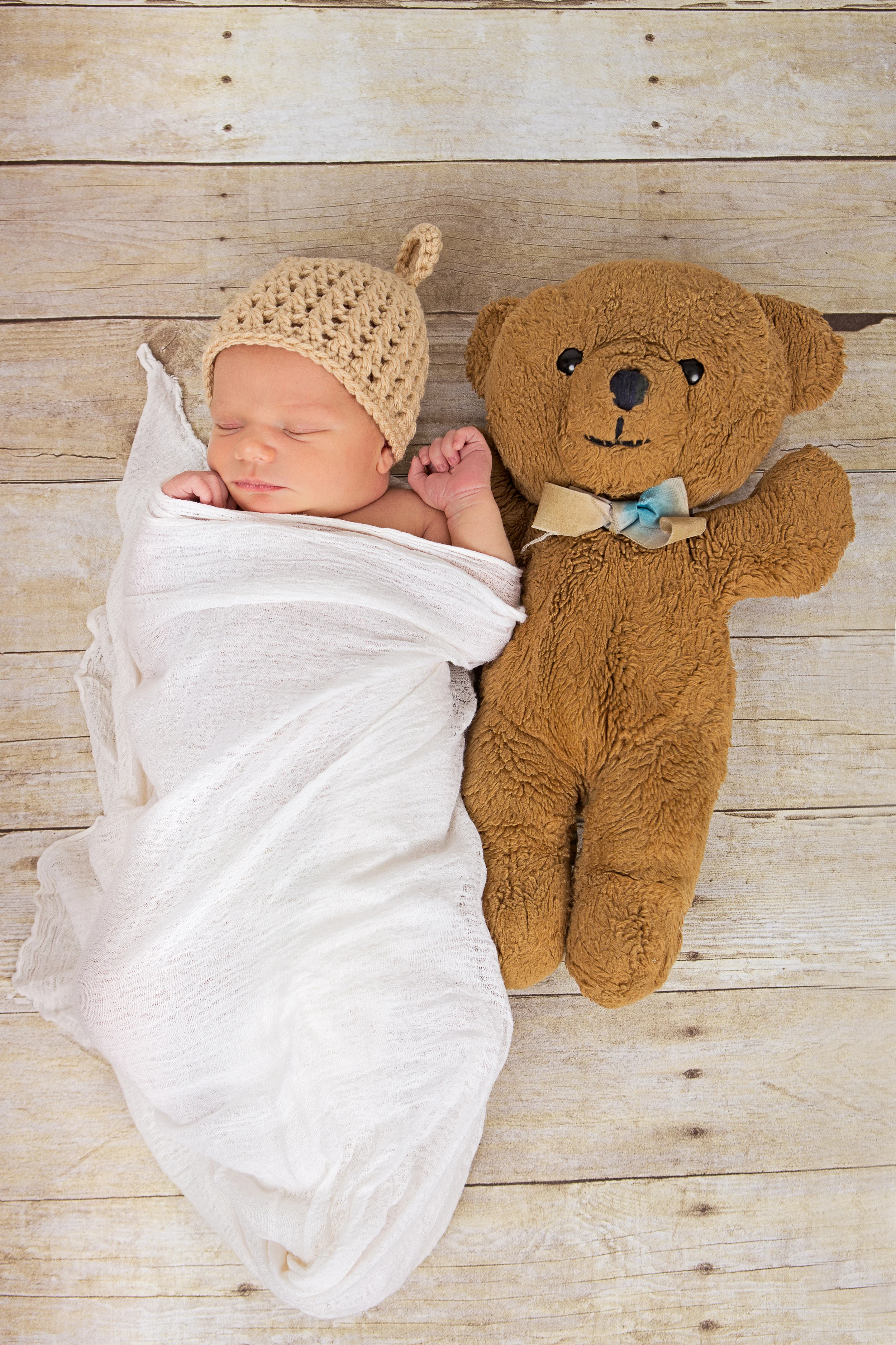 This bear is from his mama's childhood :)