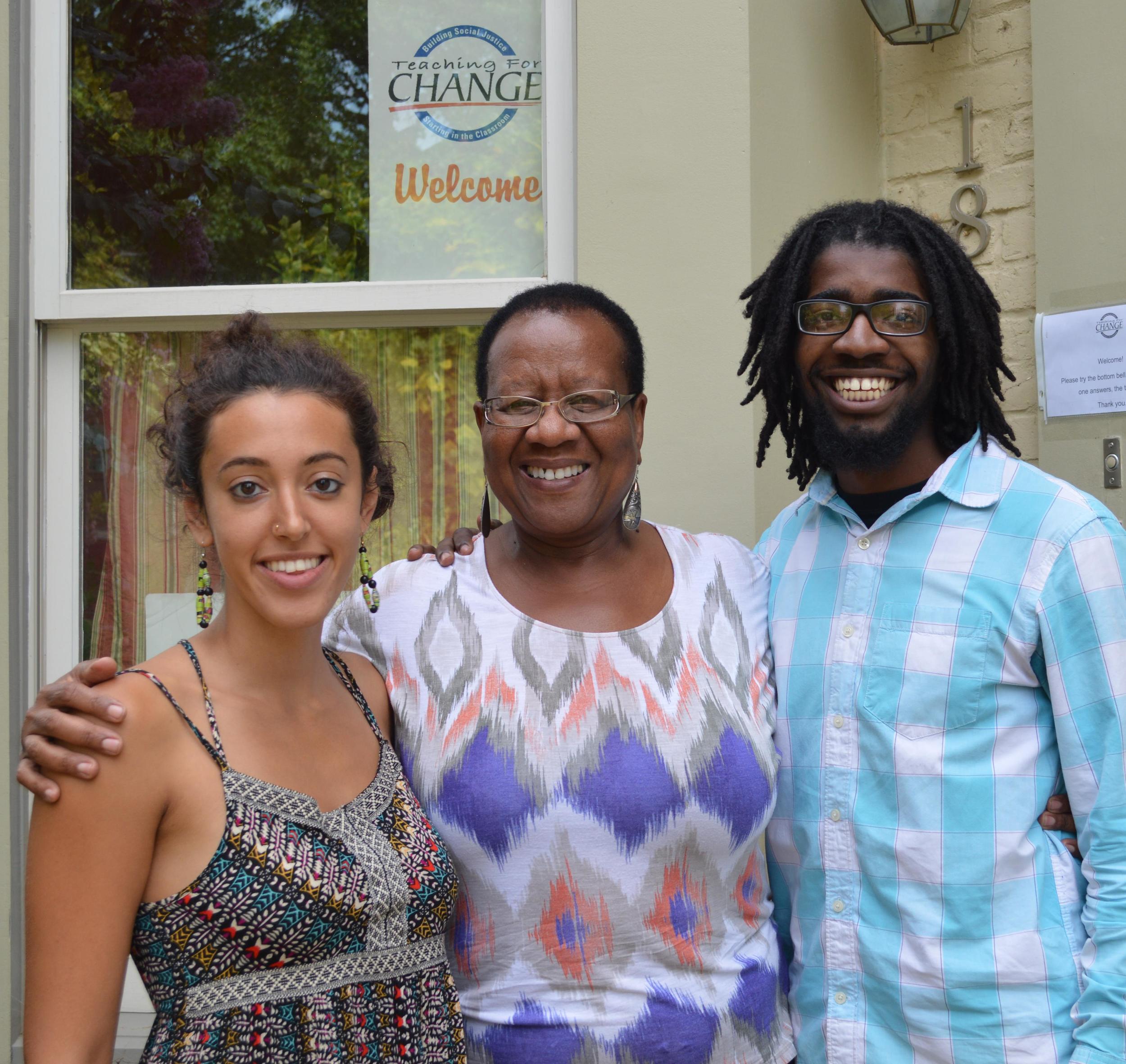 While in D.C., Enid Lee was interviewed by education students Qiddist Hammerly and Mansur buffins.