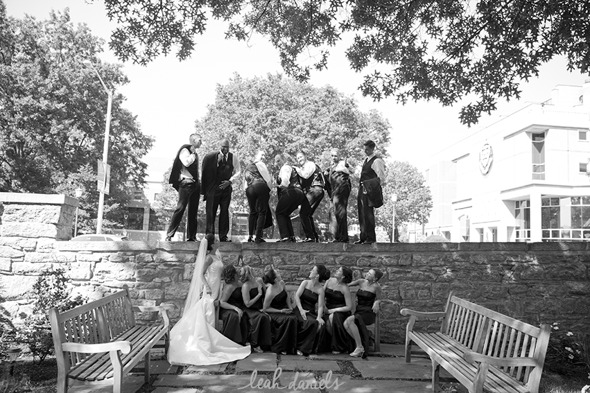 What's a bridal party photo without some half-mooning ?