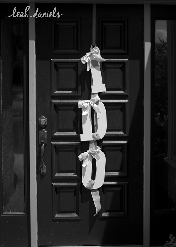This adorable little sign was hanging on the Bucciarelli's front door!