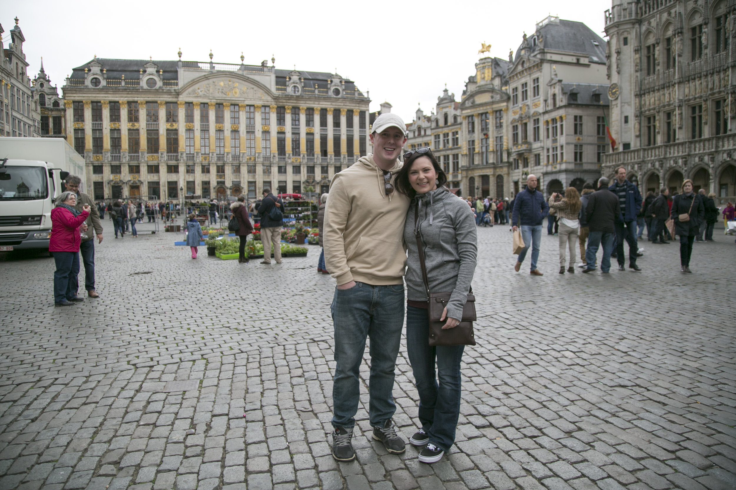 Ryan and I in the ever beautiful and picturesque "De Grote Markt"
